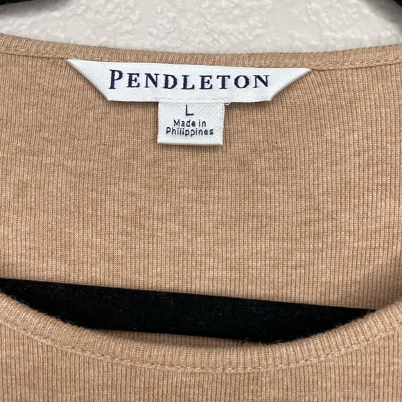 Pendleton Tan Long Sleeve Shirt Women’s Large - Picture 3 of 4
